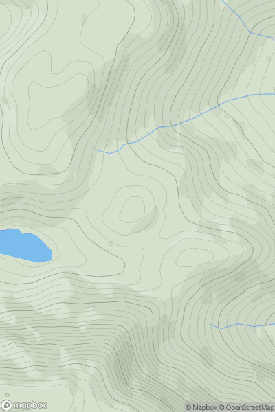 Thumbnail image for Meall Biorach [Loch Linnhe to Loch Etive] showing contour plot for surrounding peak